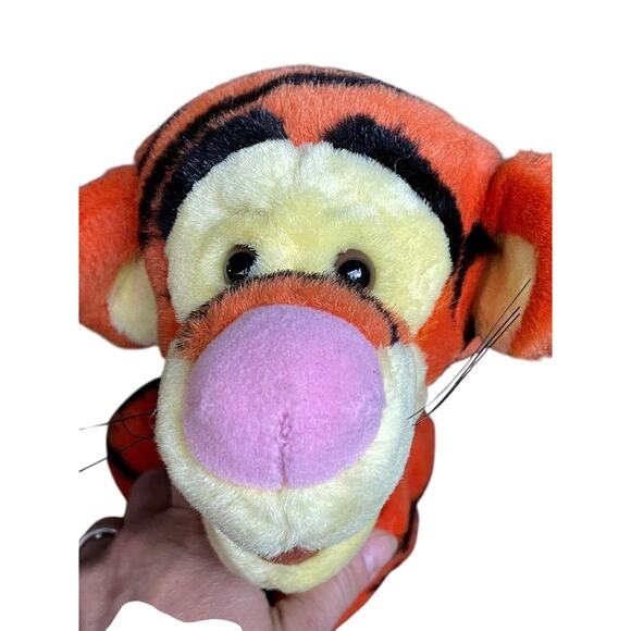 Disney Winnie the Pooh Tigger Plush Stuffed Animal Tiger Curly Tail Sitting Toy - Picture 4 of 9